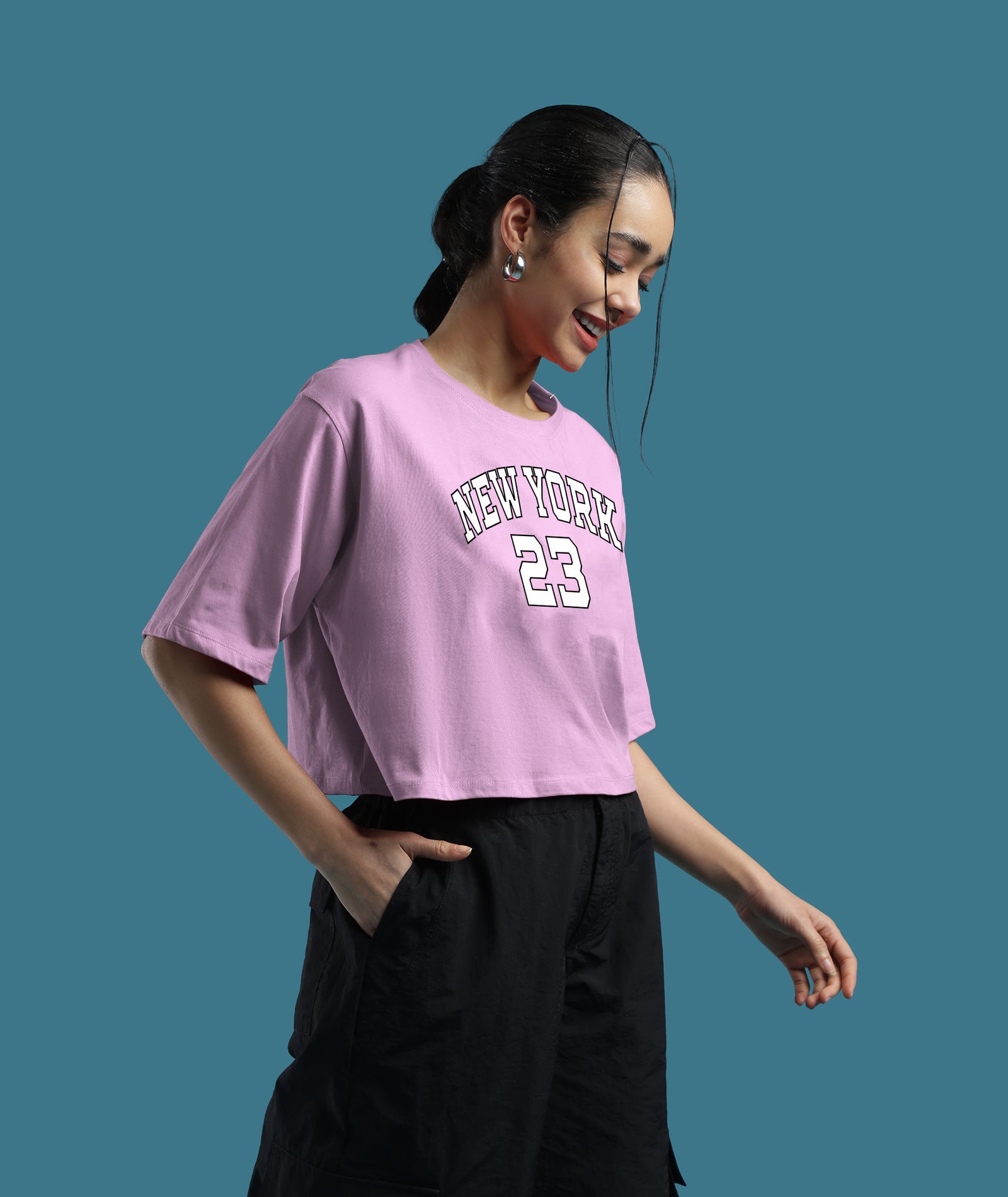 Womens Printed Crop Top