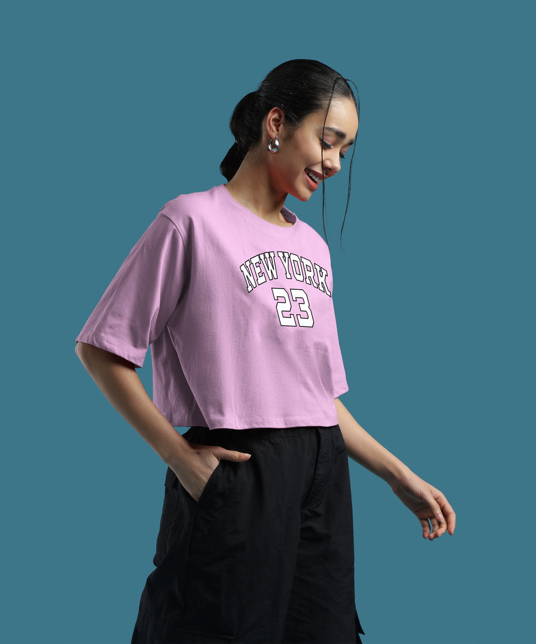 Womens Printed Crop Top