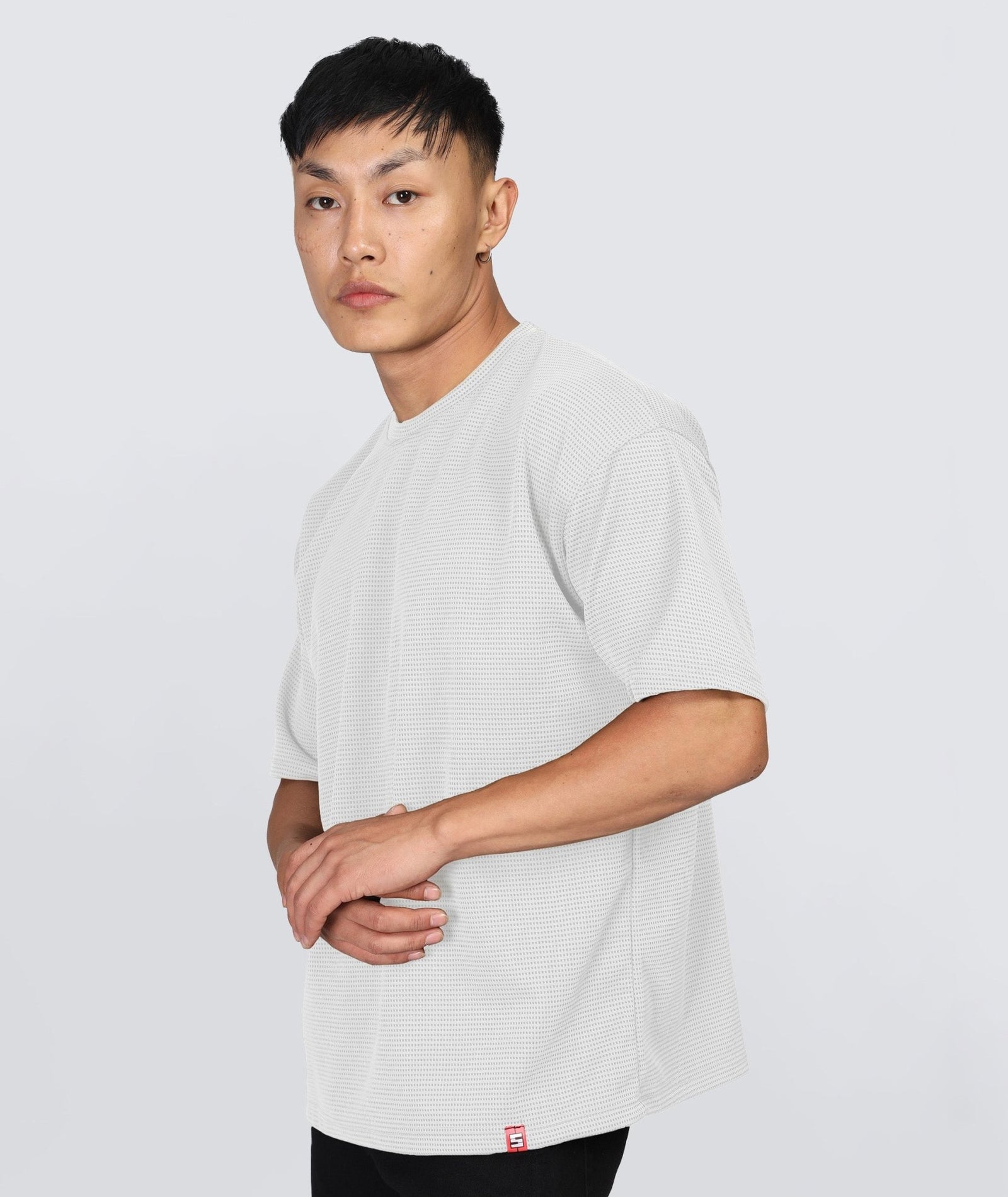 Men's Oversized Dotted Drop Shoulder T-Shirt