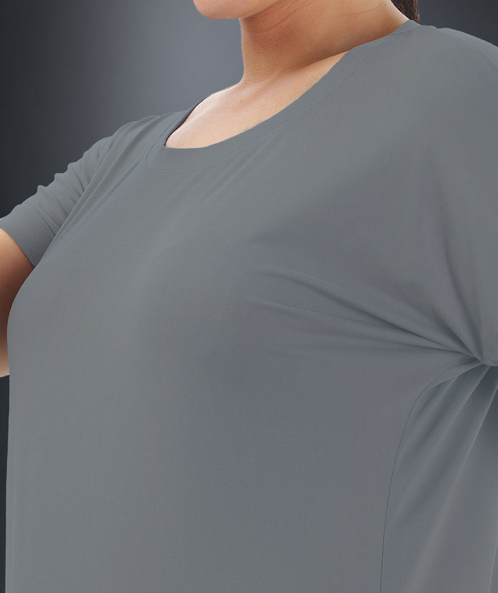 Womens Regular Fit Grey Tshirt