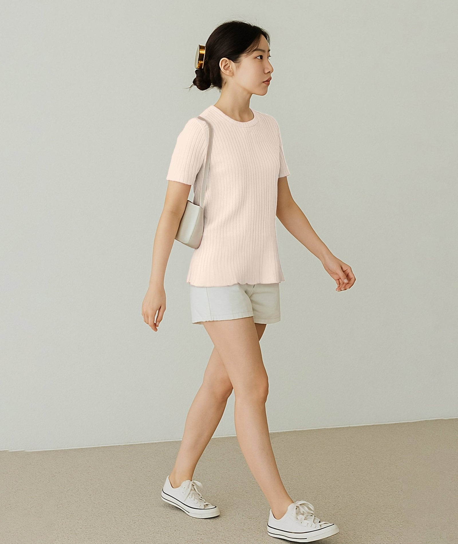 Womens Poly cotton Half Sleeve Solid T-Shirt