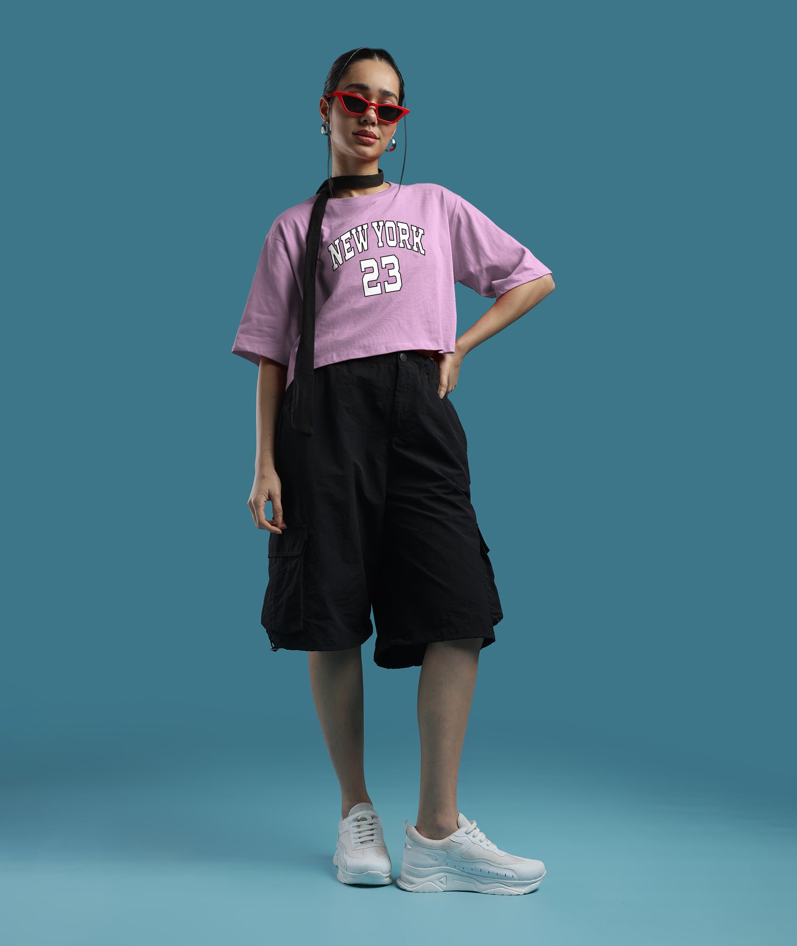 Womens Printed Crop Top