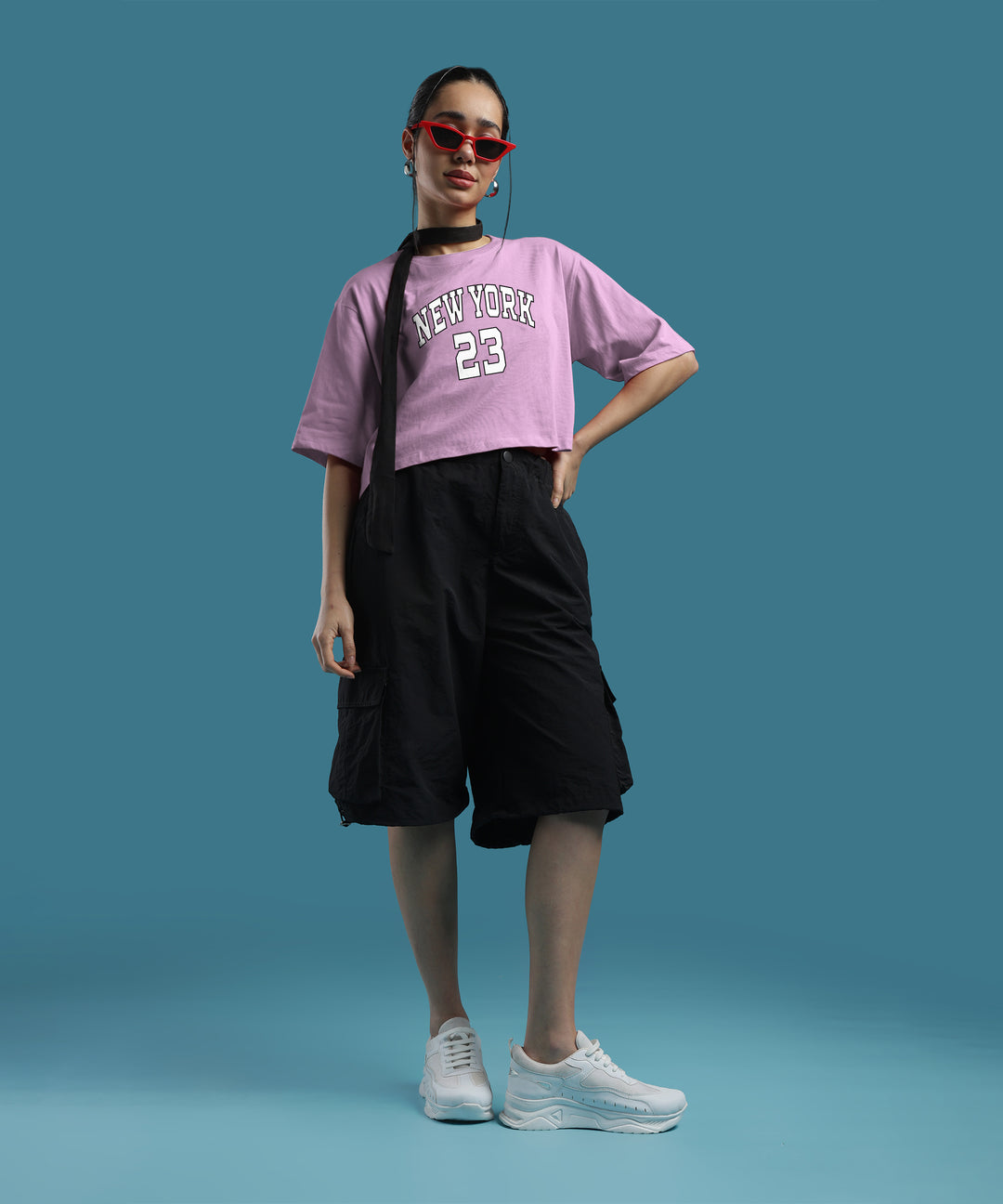 Womens Printed Crop Top