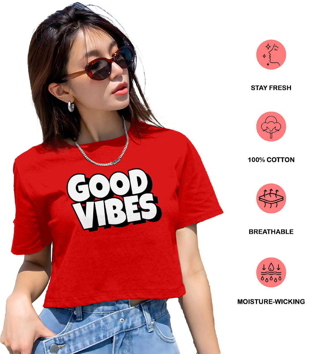 Womens Printed Crop Top