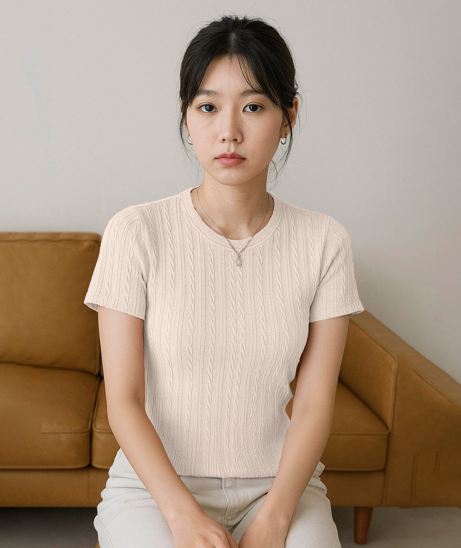 Womens Poly cotton Half Sleeve Solid T-Shirt