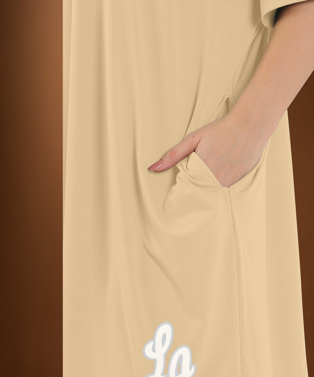 Womens Oversized Drop Shoulder T-Shirt with Side Pockets