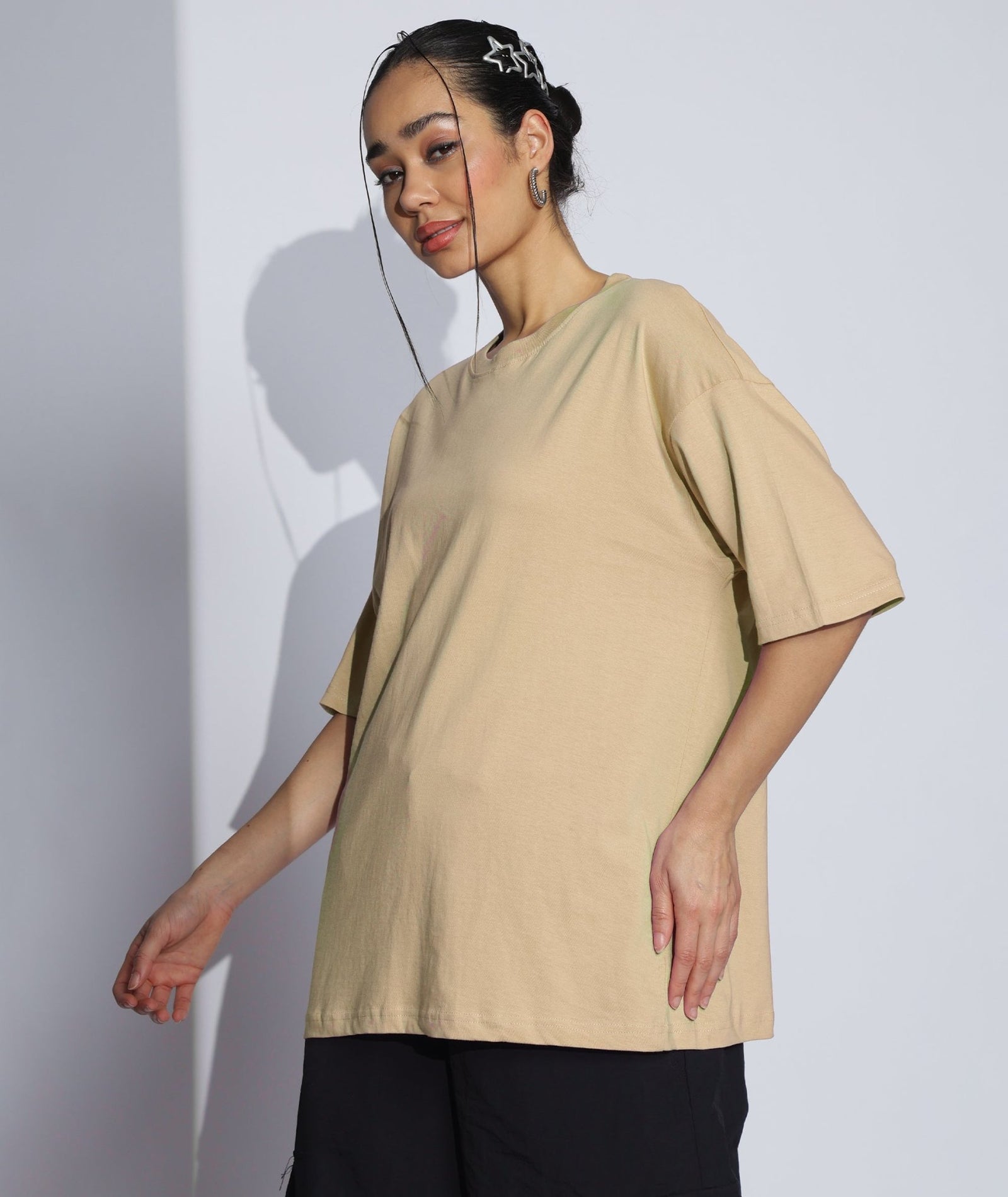 Womens Super Oversized Tshirt | Cream