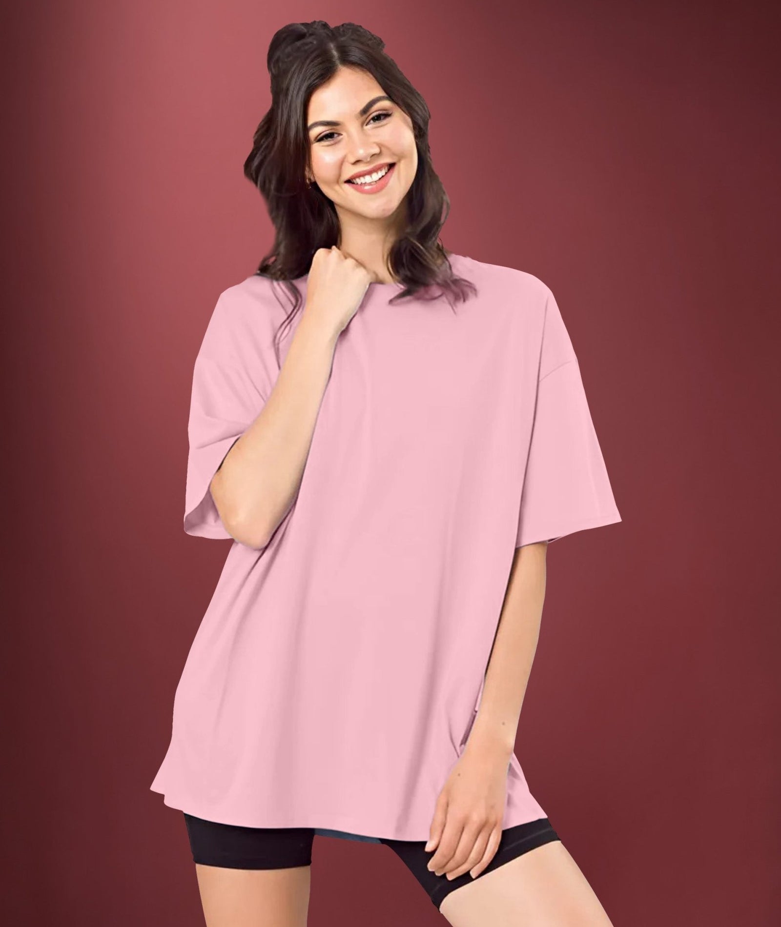 Light Pink Womens Oversized Tshirt
