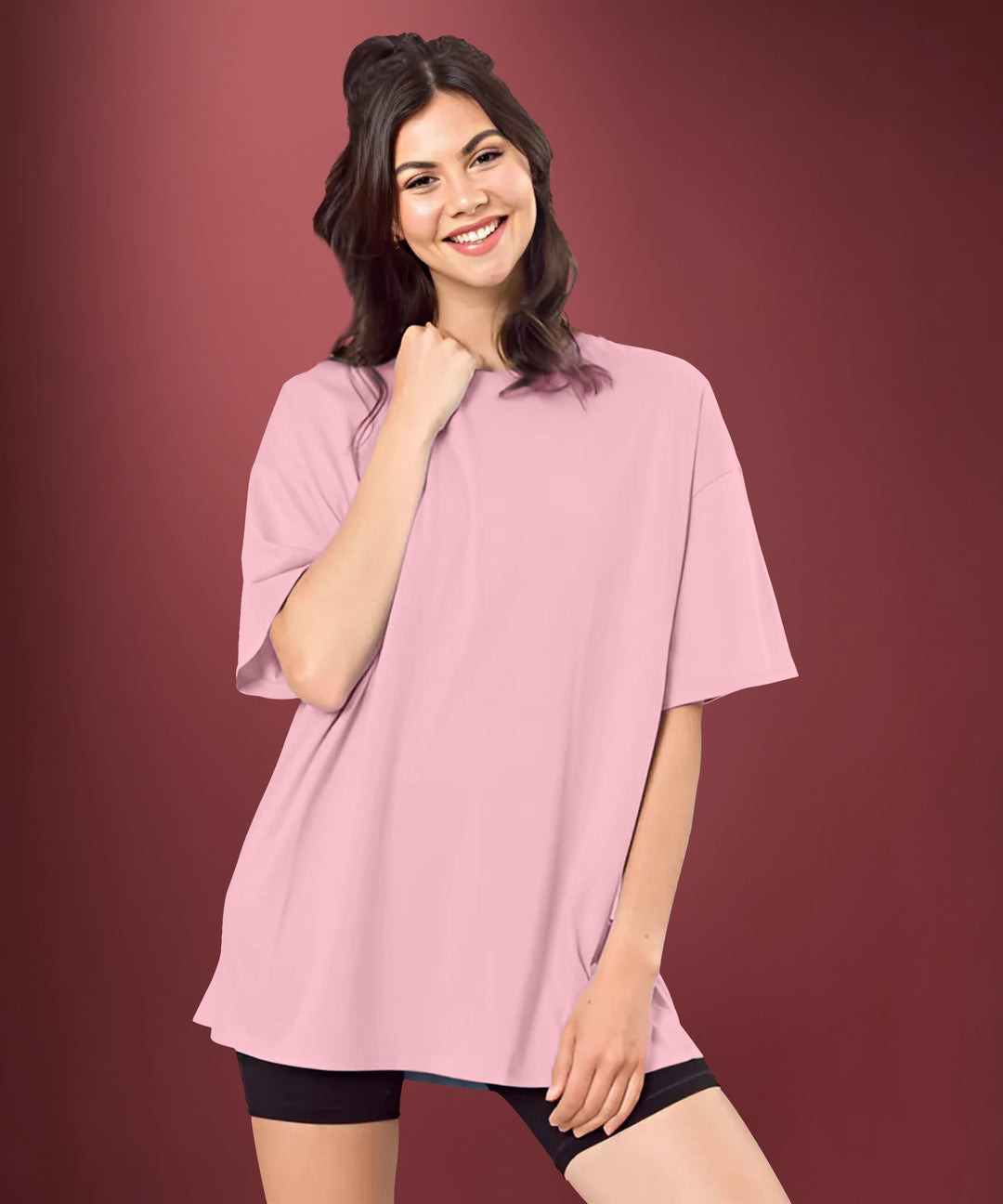 Light Pink Womens Oversized Tshirt