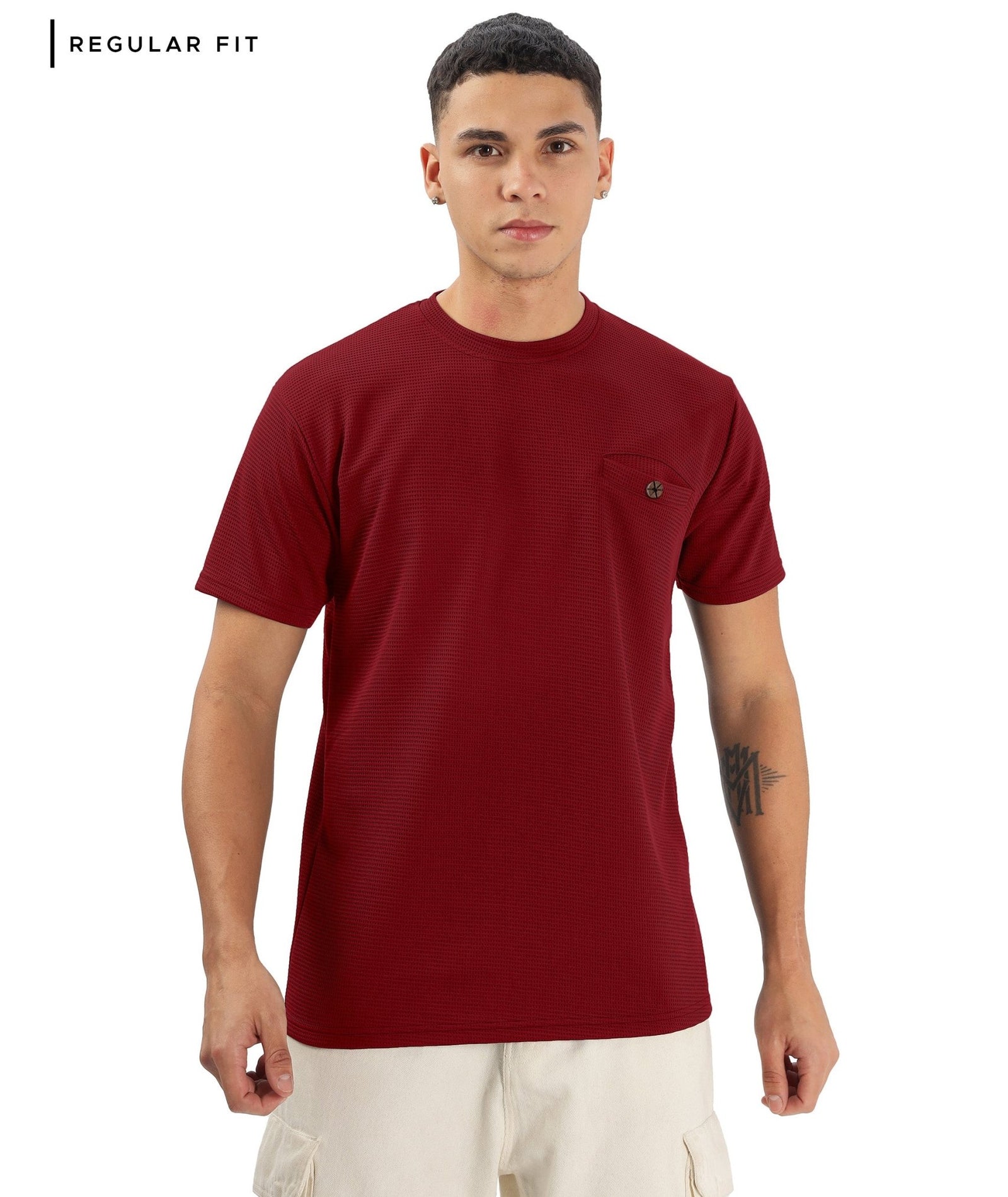 Men's Solid Regular Fit T-Shirt