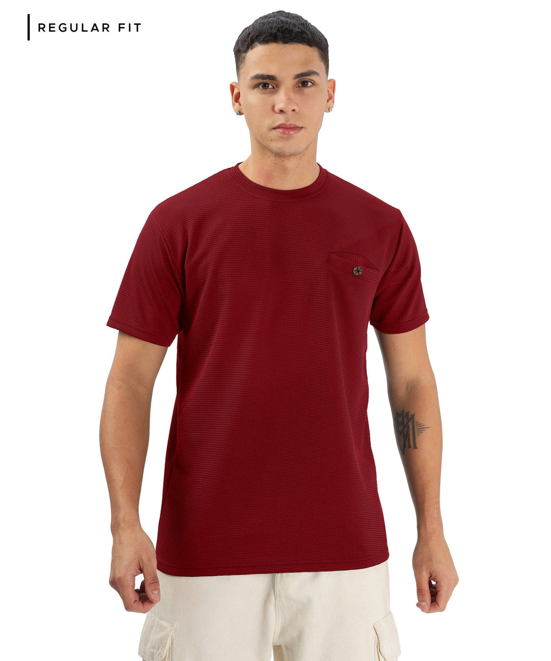 Men's Solid Regular Fit T-Shirt