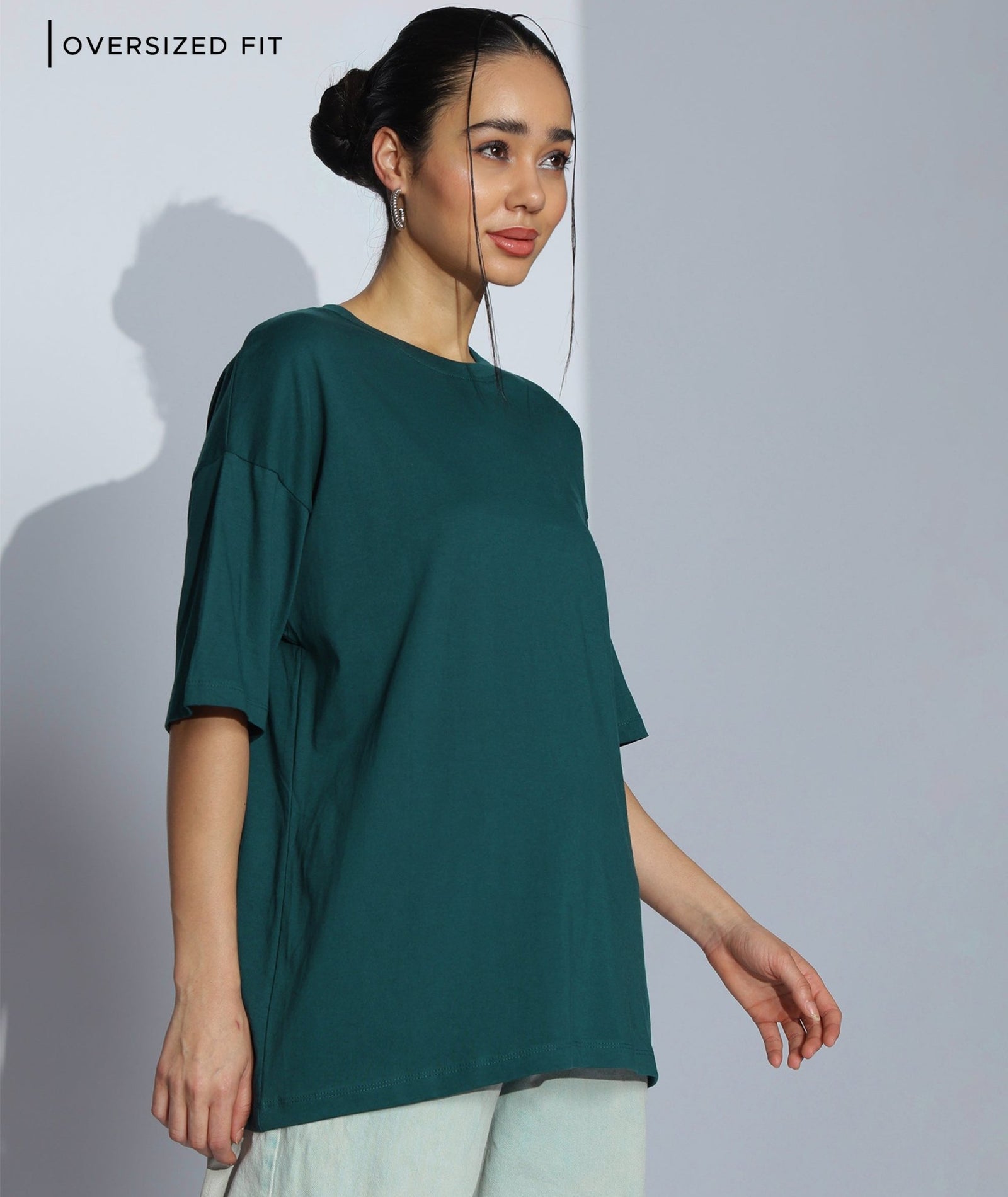 Womens Super Oversized Tshirt | Bottle Green