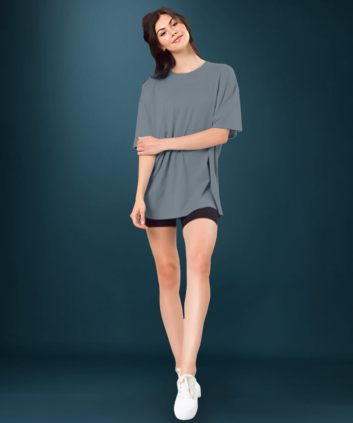 Dark Grey Womens Oversized Tshirt