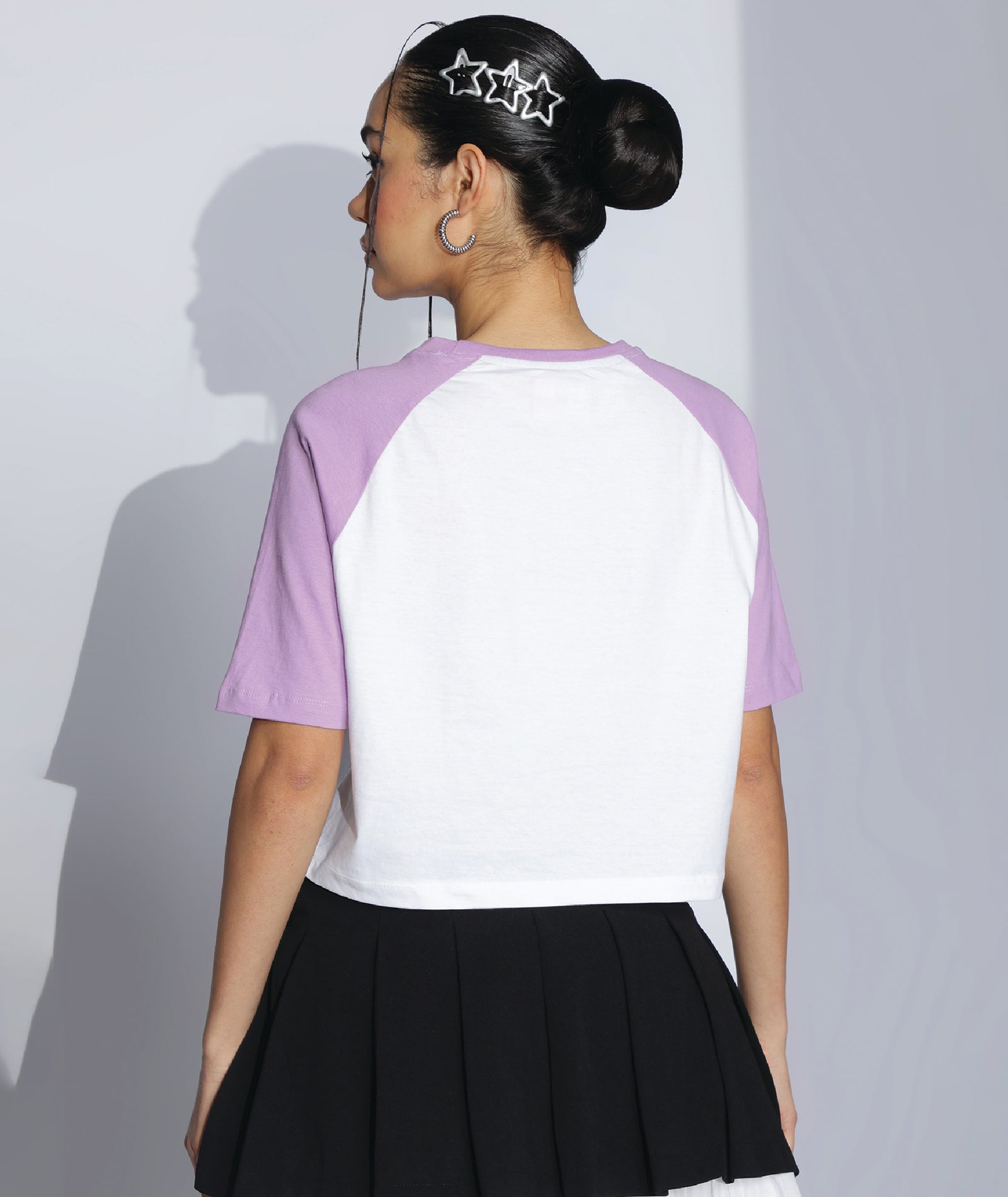 Womens Crop Top with Raglan Sleeve