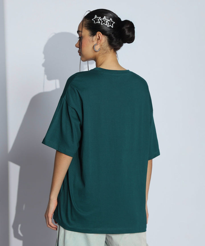Womens Super Oversized Tshirt | Bottle Green