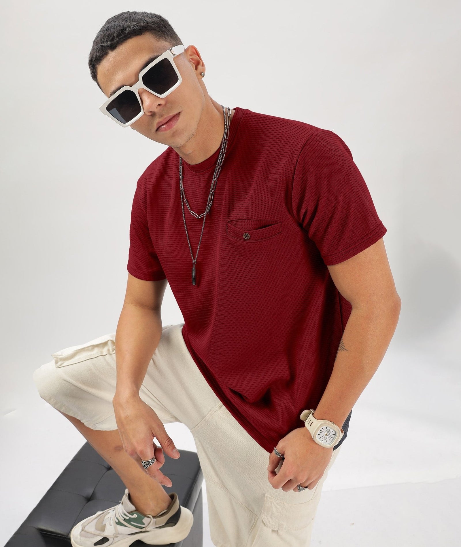 Men's Solid Regular Fit T-Shirt