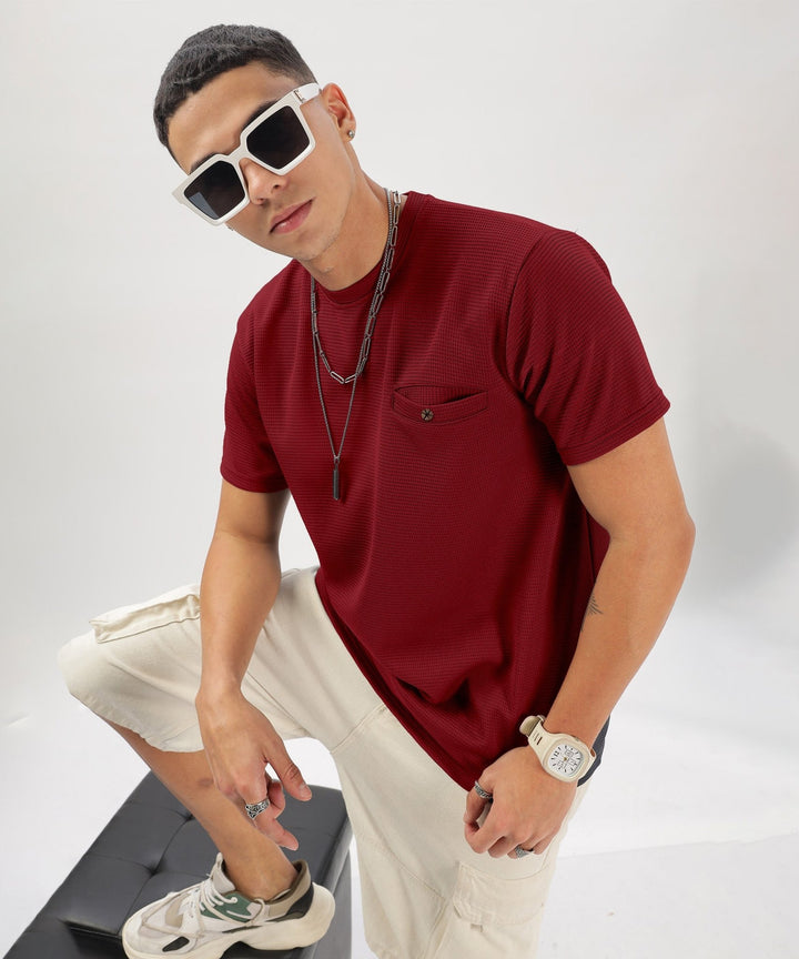 Men's Solid Regular Fit T-Shirt