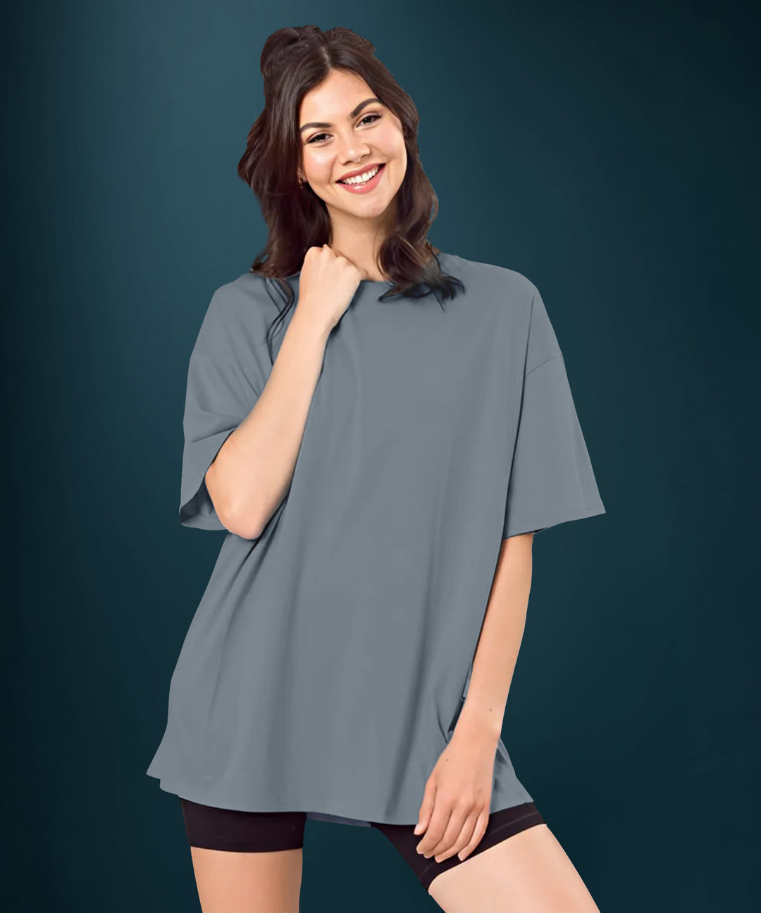 Dark Grey Womens Oversized Tshirt