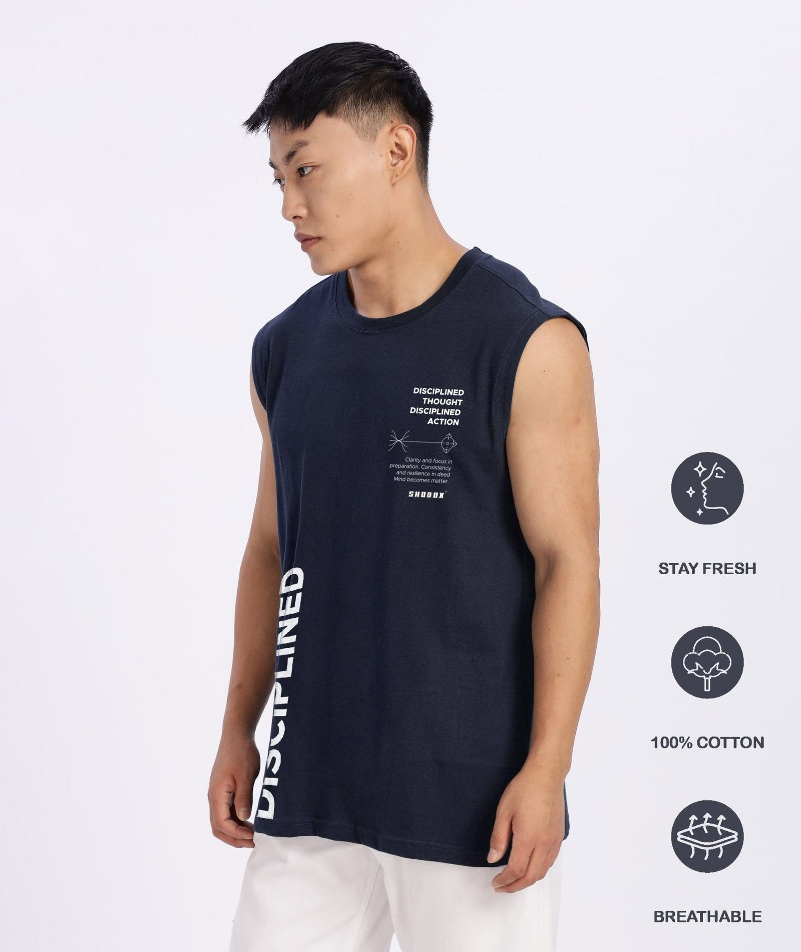 Navy Mens Relaxed Fit Tank