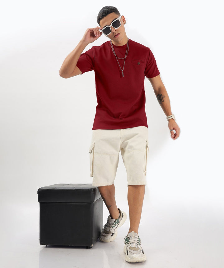 Men's Solid Regular Fit T-Shirt