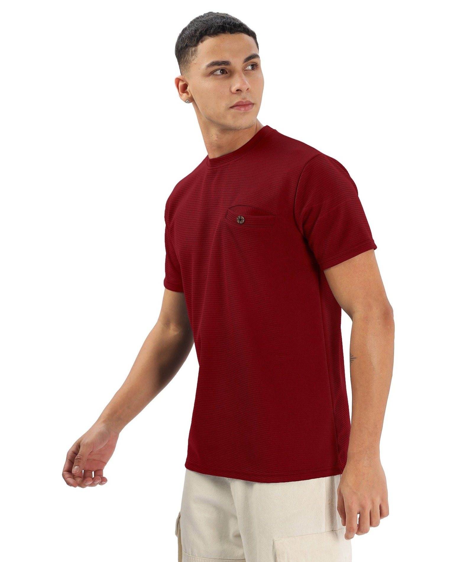 Men's Solid Regular Fit T-Shirt