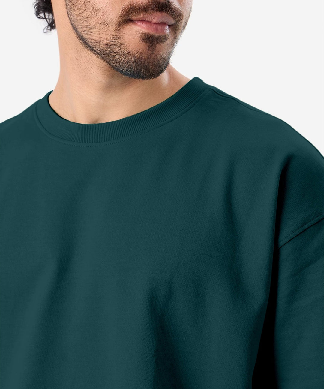 Men’s Solid Oversized T-Shirt | Bottle Green