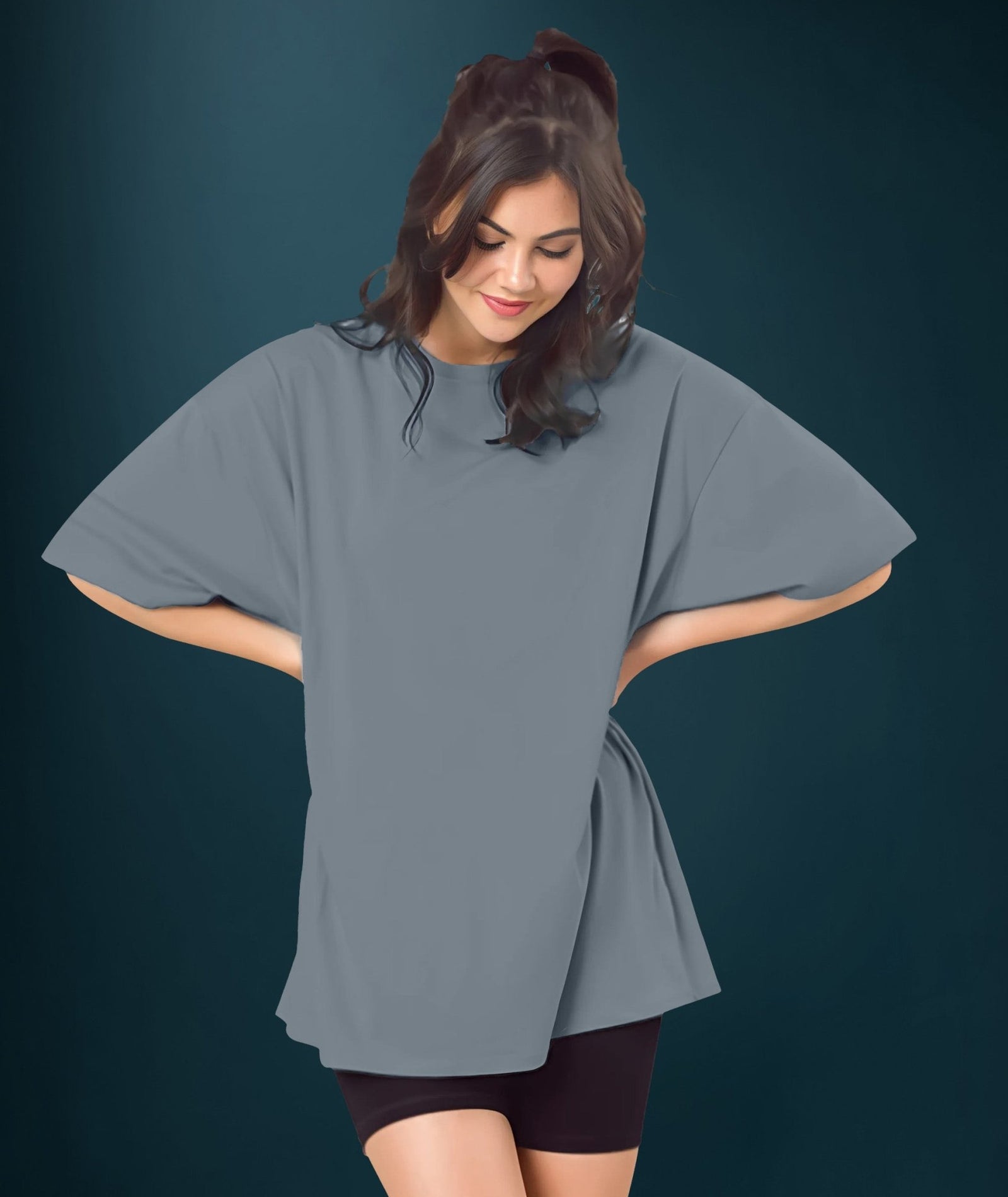 Dark Grey Womens Oversized Tshirt