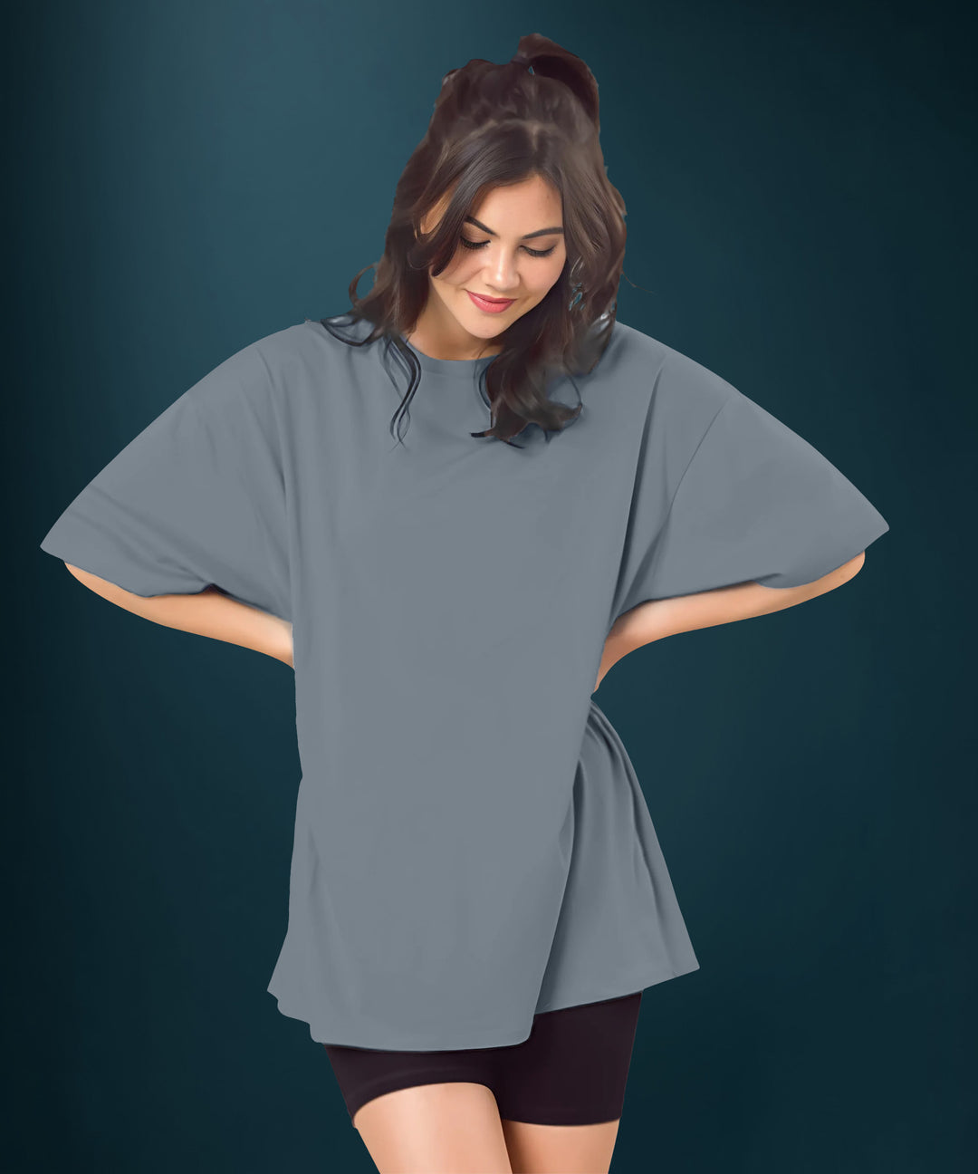 Dark Grey Womens Oversized Tshirt