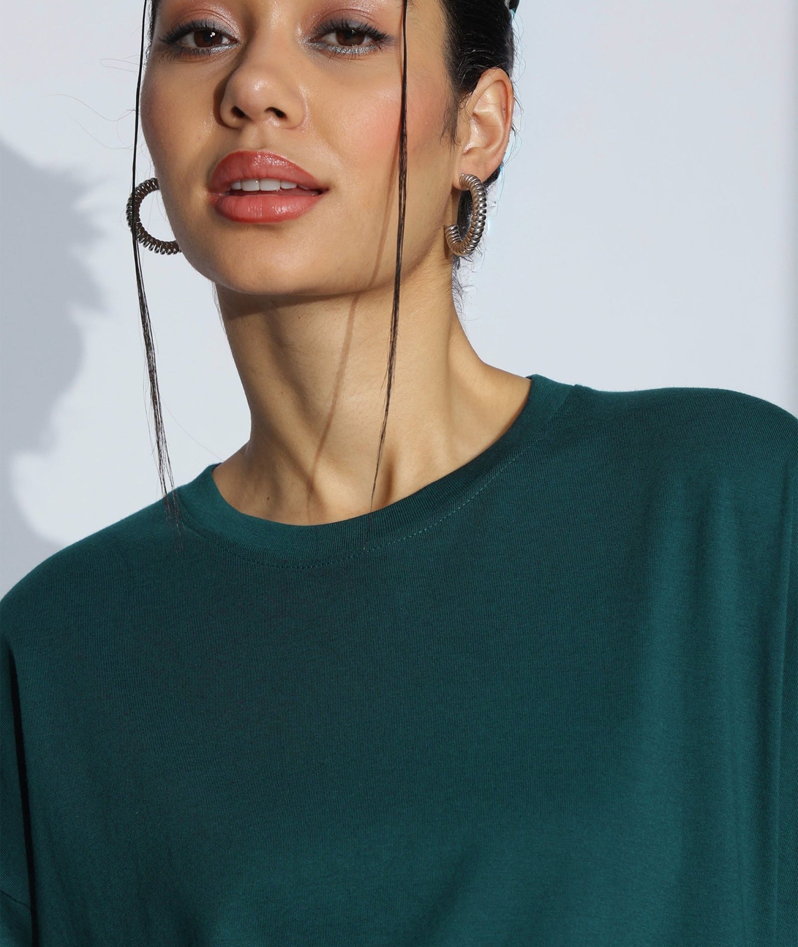 Womens Super Oversized Tshirt | Bottle Green