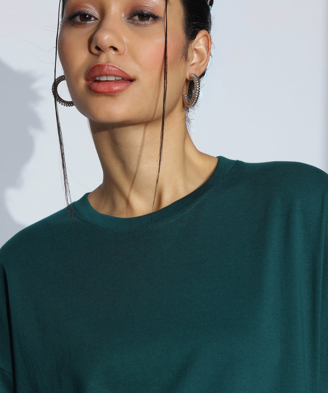 Womens Super Oversized Tshirt | Bottle Green