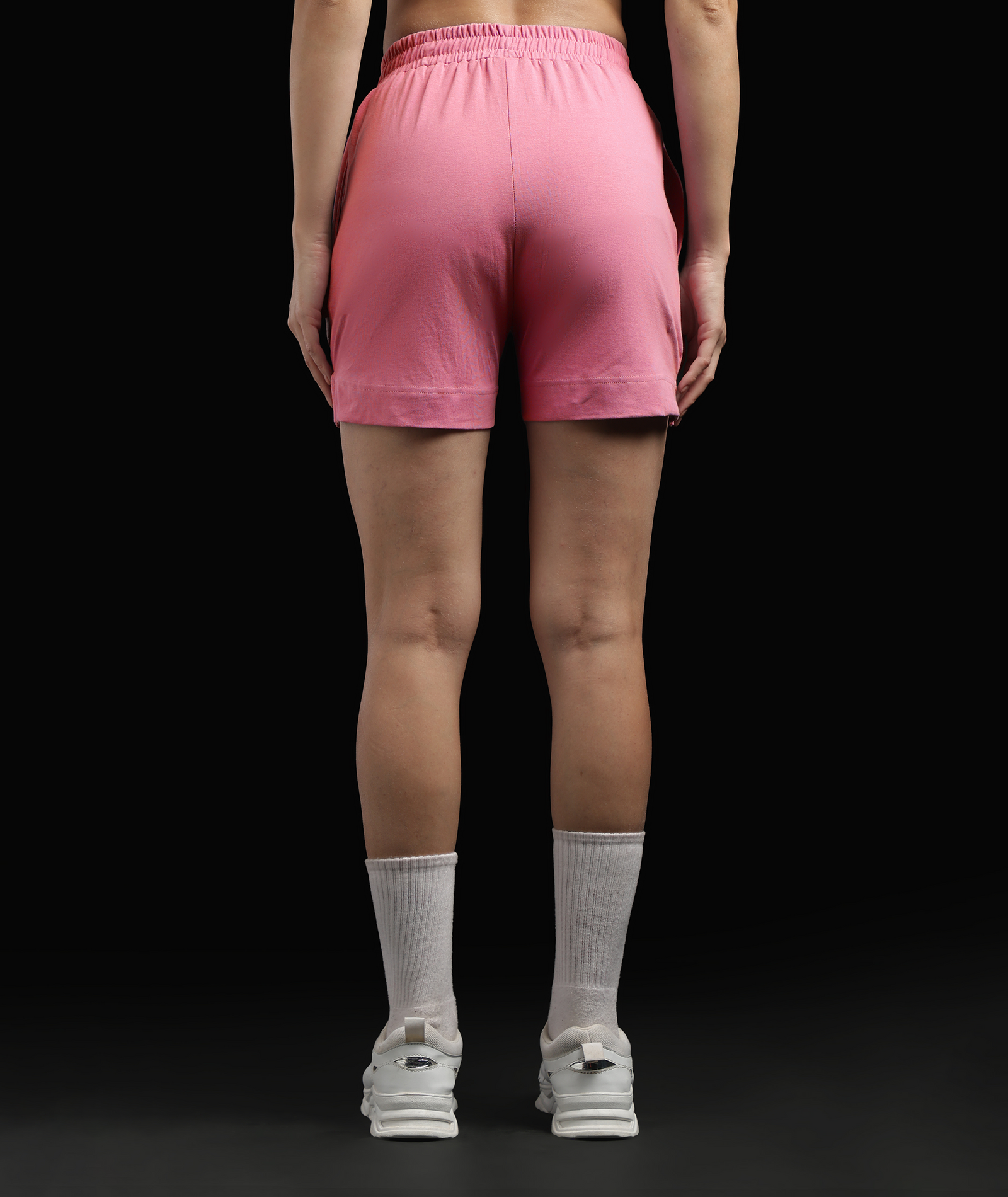 Womens Cotton Printed Lounge Shorts | LT.Pink