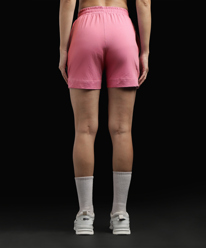 Womens Cotton Printed Lounge Shorts | LT.Pink
