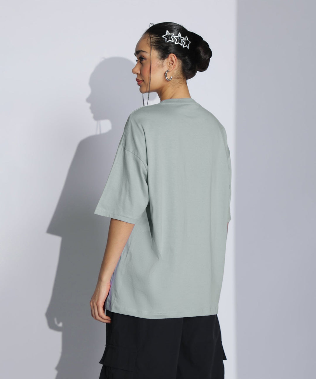 Womens Super Oversized Tshirt | Light Grey