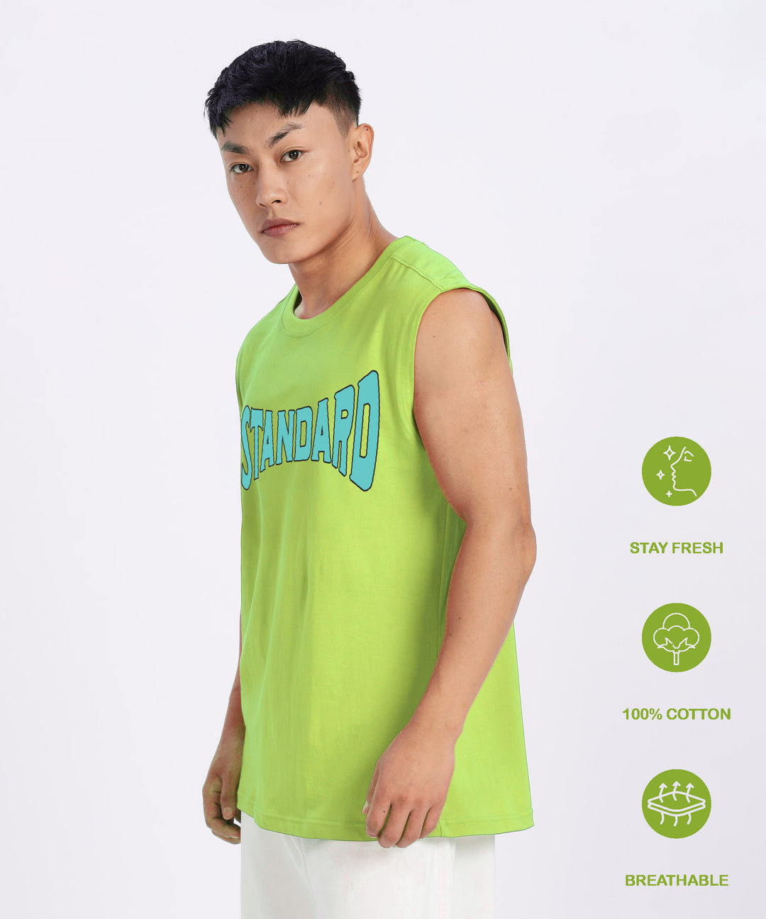 Green Mens Relaxed Fit Tshirt