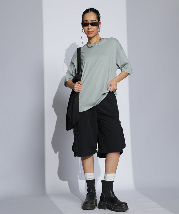 Womens Super Oversized Tshirt | Light Grey