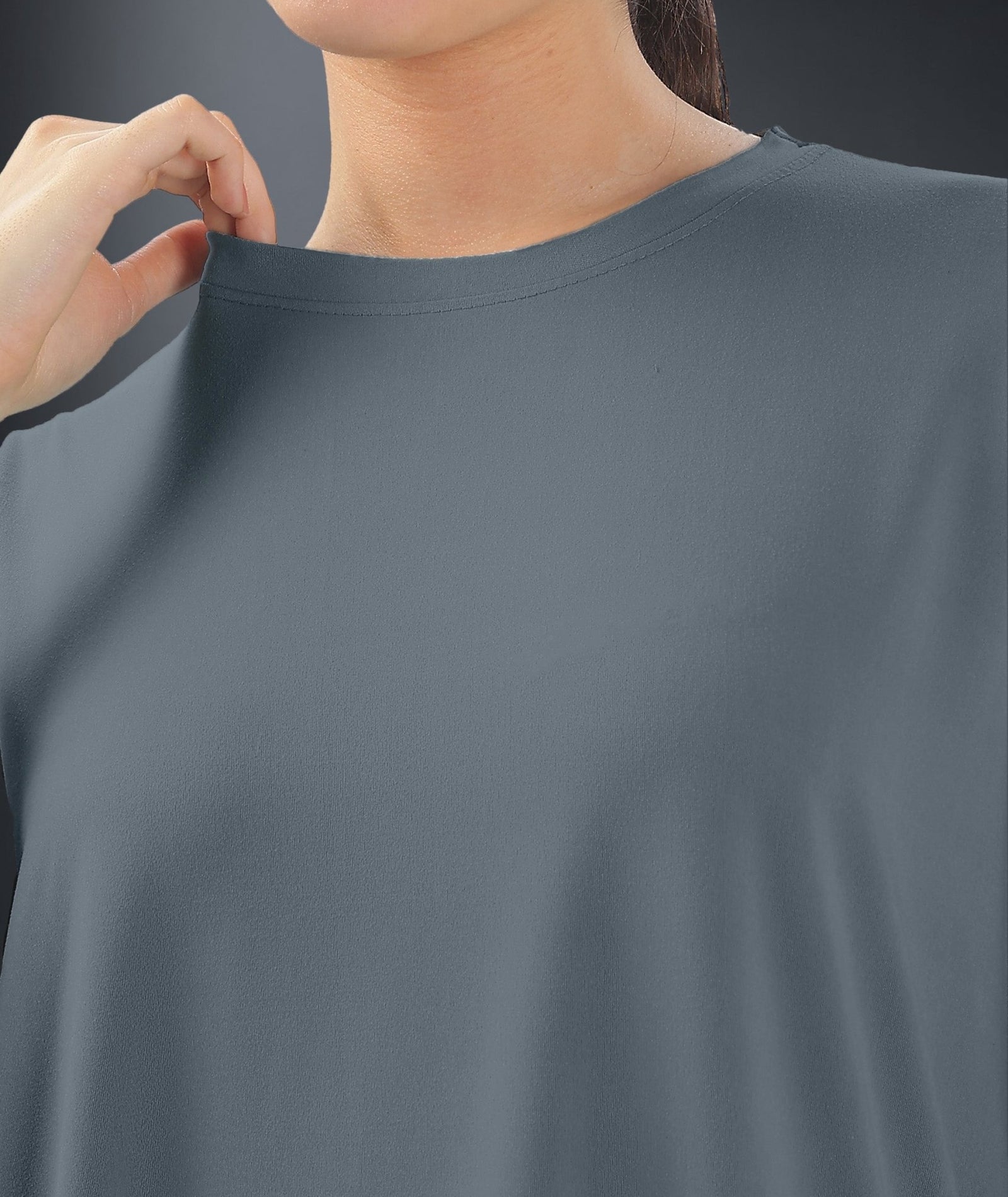 Womens Oversized Drop Shoulder T-Shirt with Side Pockets