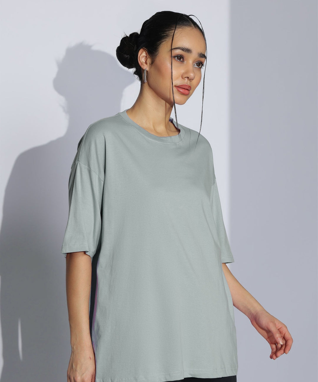 Womens Super Oversized Tshirt | Light Grey