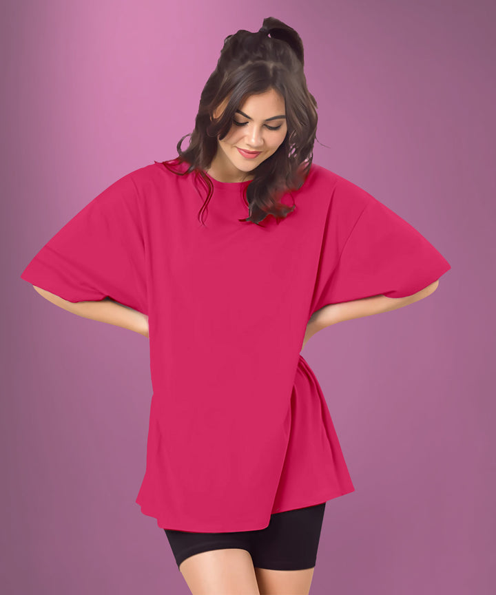 Pink Womens Oversized Tshirt