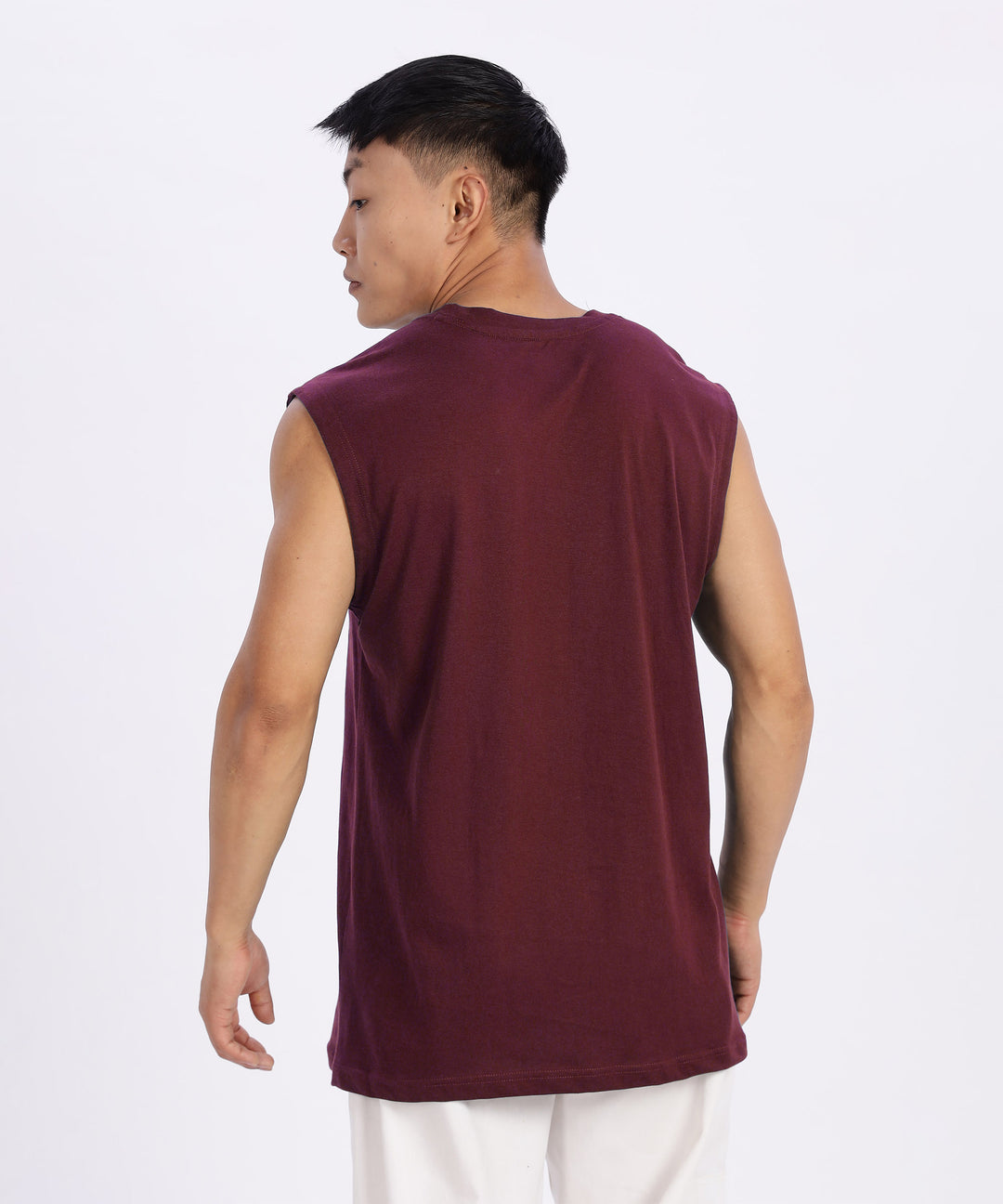 Maroon Mens Relaxed Fit Tshirt