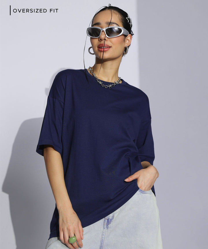 Womens Super Oversized Tshirt | Navy Blue