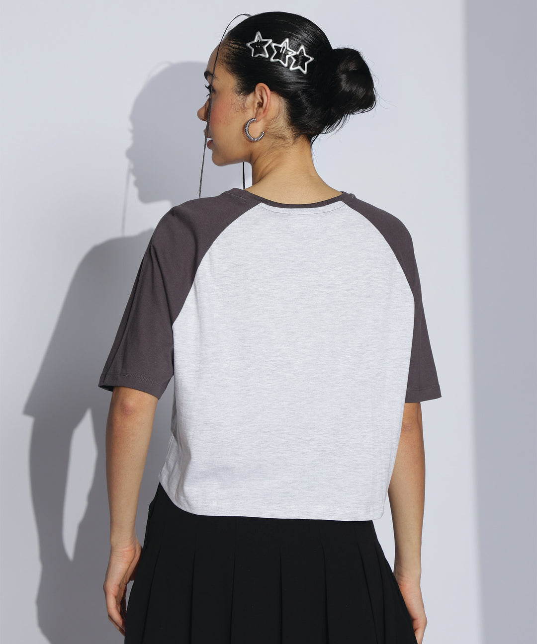 Womens Crop Top with Raglan Sleeve