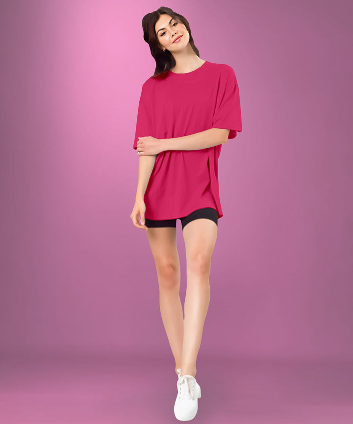Pink Womens Oversized Tshirt