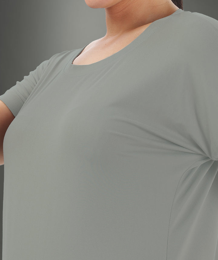 Womens Regular Fit Grey Tshirt