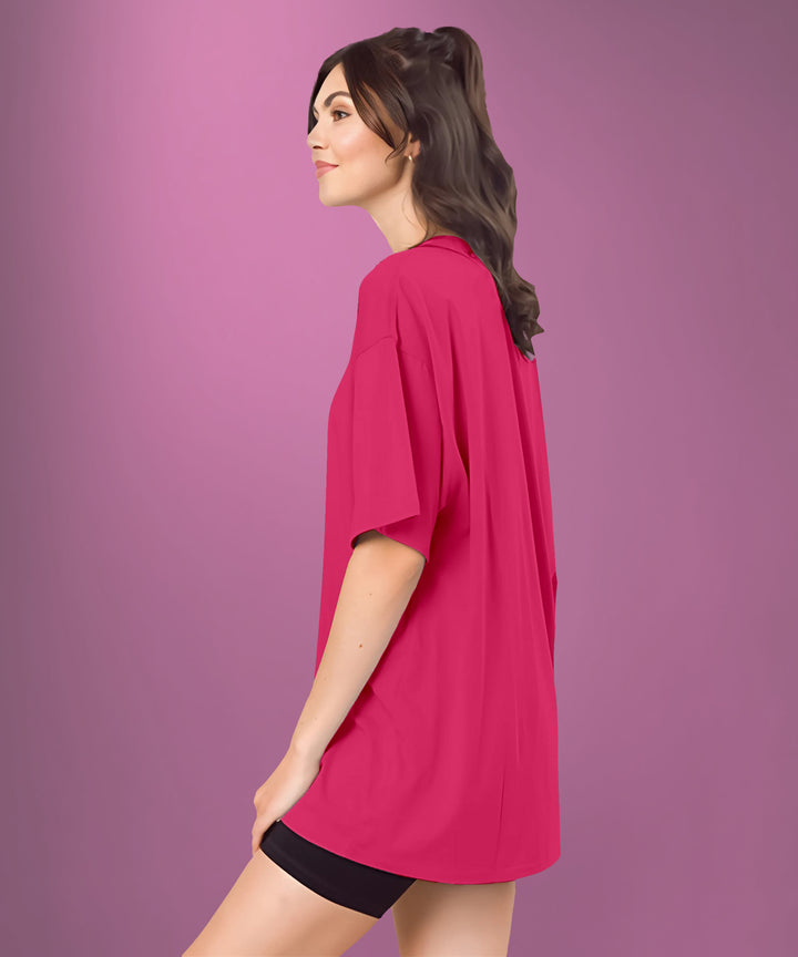 Pink Womens Oversized Tshirt