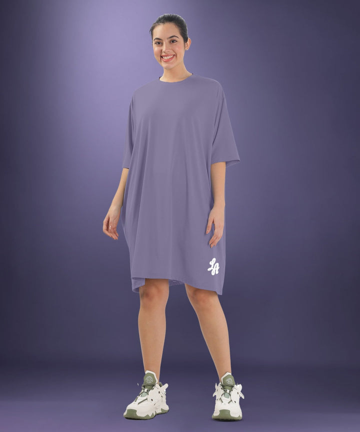 Womens Oversized Drop Shoulder T-Shirt with Side Pockets