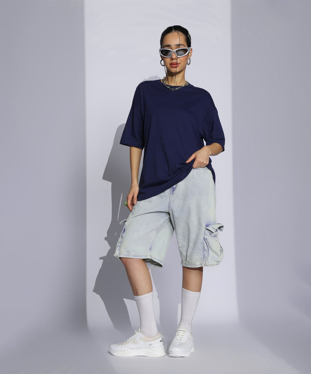 Womens Super Oversized Tshirt | Navy Blue