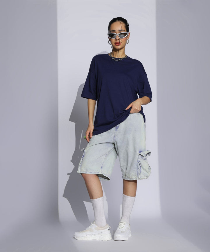 Womens Super Oversized Tshirt | Navy Blue