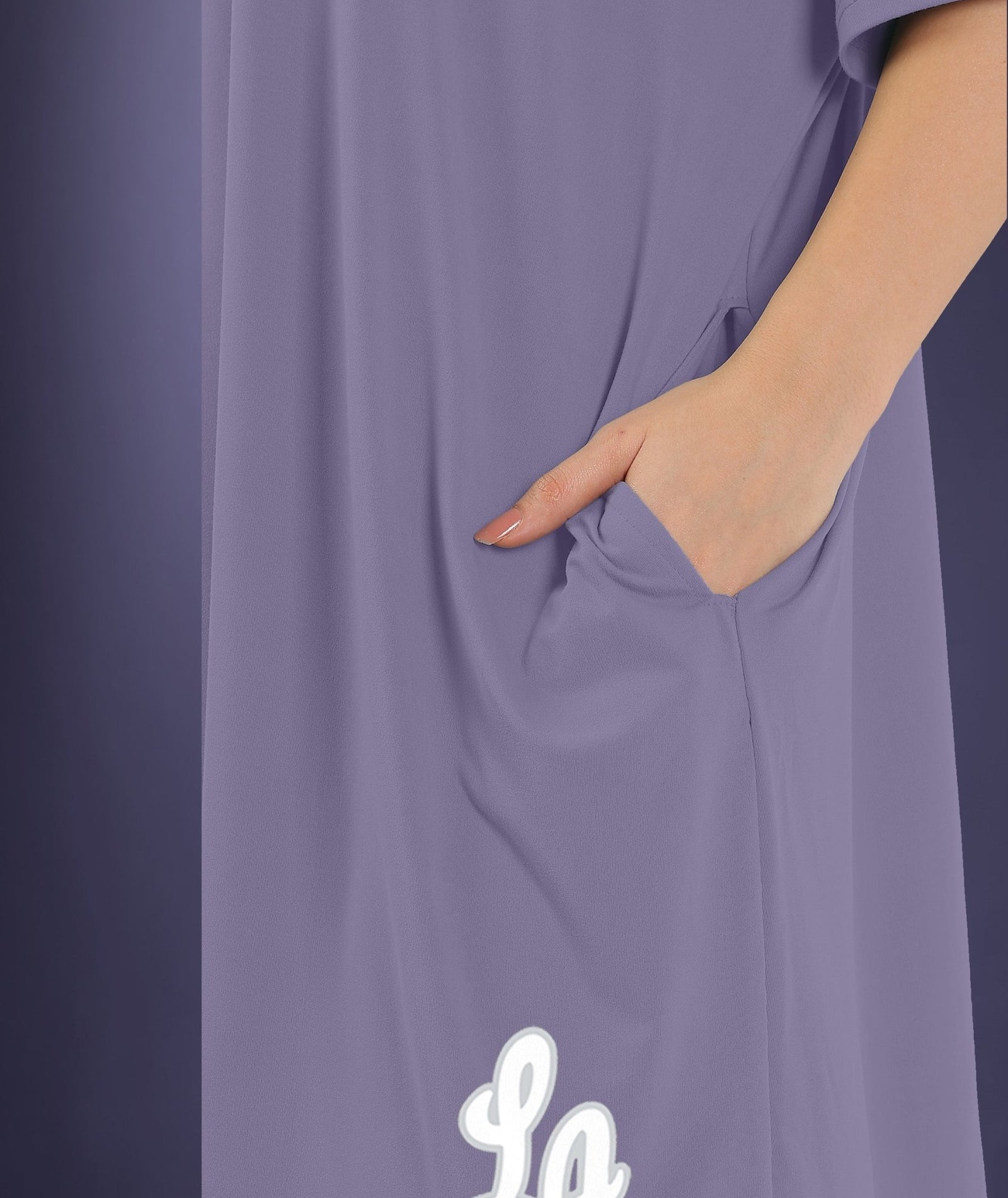 Womens Oversized Drop Shoulder T-Shirt with Side Pockets