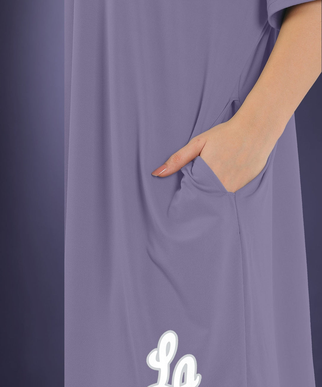 Womens Oversized Drop Shoulder T-Shirt with Side Pockets