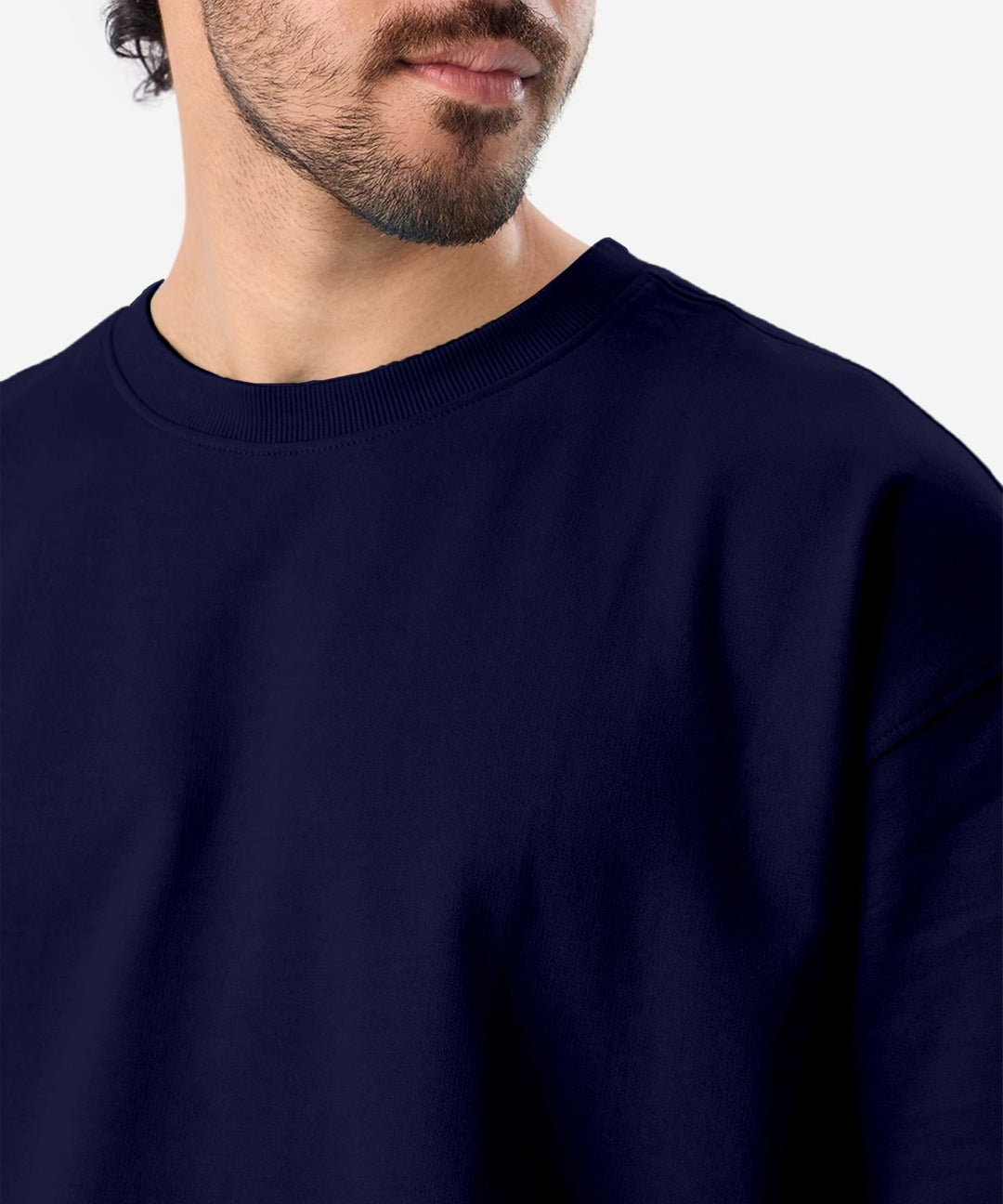 Men’s Solid Oversized T-Shirt | Navy Blue